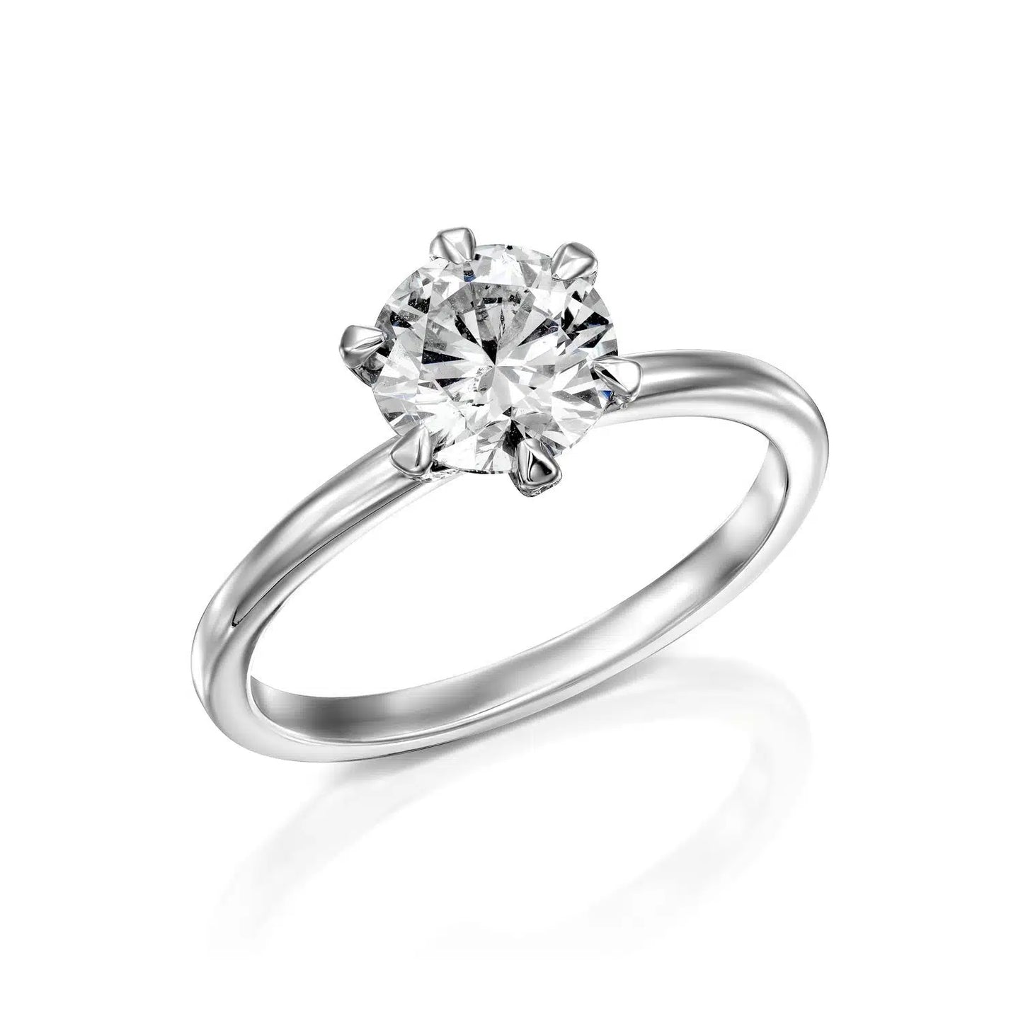 טבעת יהלום IGI 1 קראט מעבדה בחיתוך עגול סוליטר קלאסית מחיר סופי 2800 ₪ DEMI