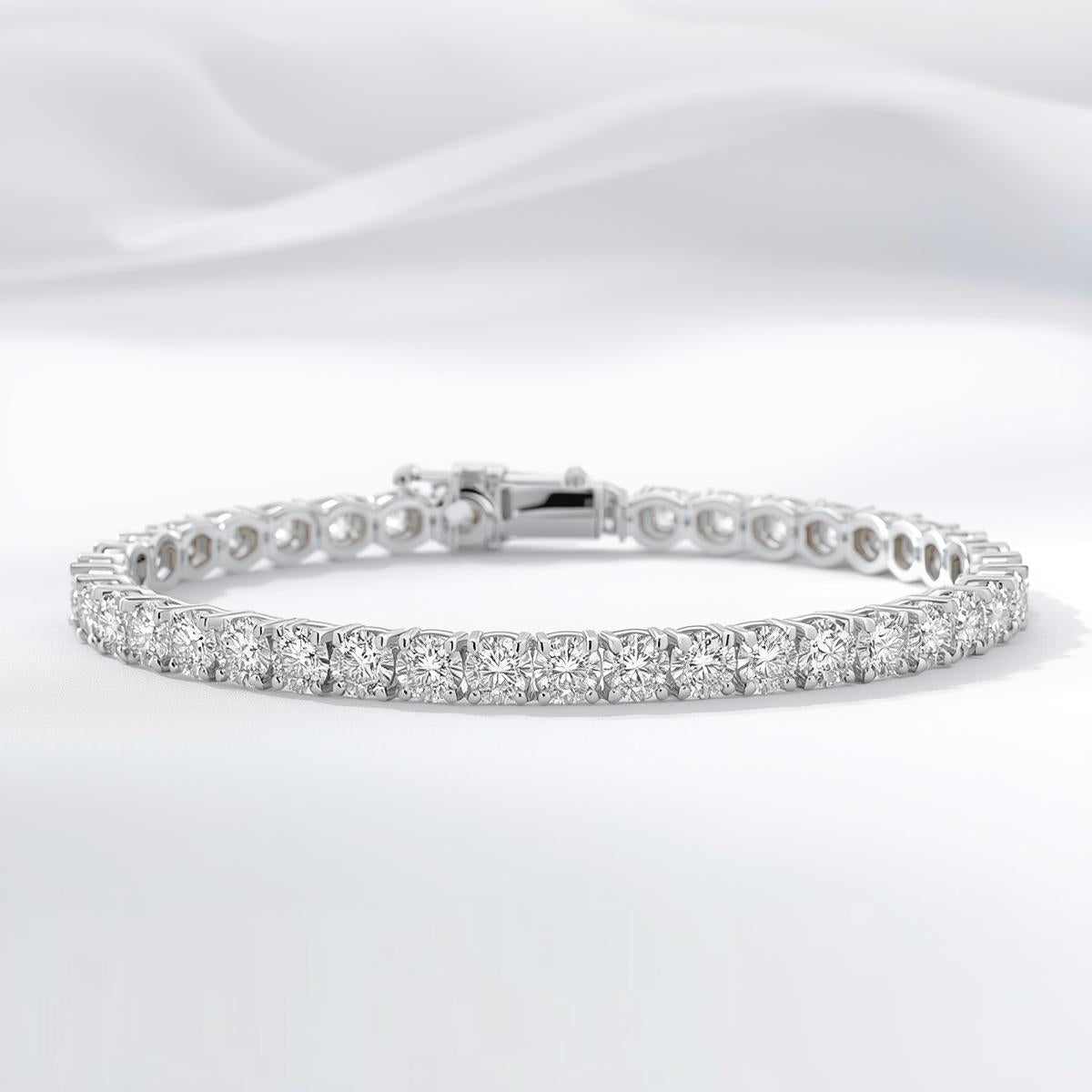 צמיד טניס יהלומים  4.20 קראט F/VS SHANI יהלומים טבעיים במבצע 16.800 במקום 20.800