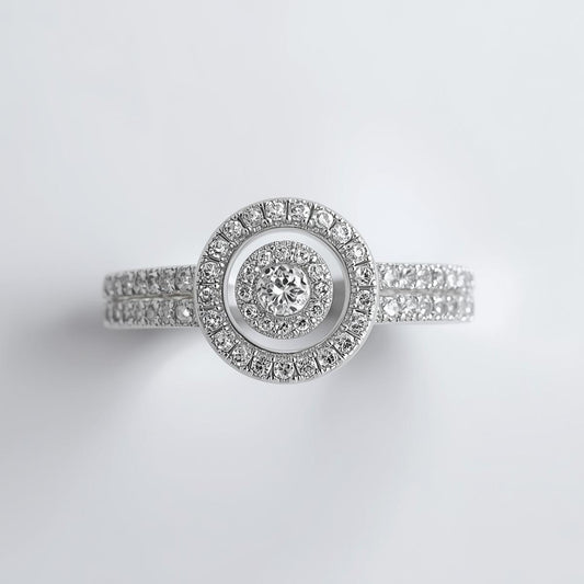 טבעת יהלומים HALO