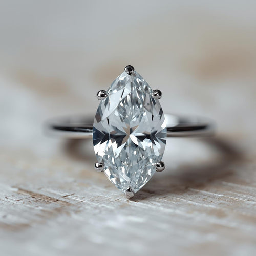 AMIT טבעת יהלום בחיתוך מרקיזה 1  קראט