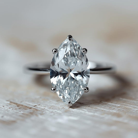 AMIT טבעת יהלום בחיתוך מרקיזה 1  קראט