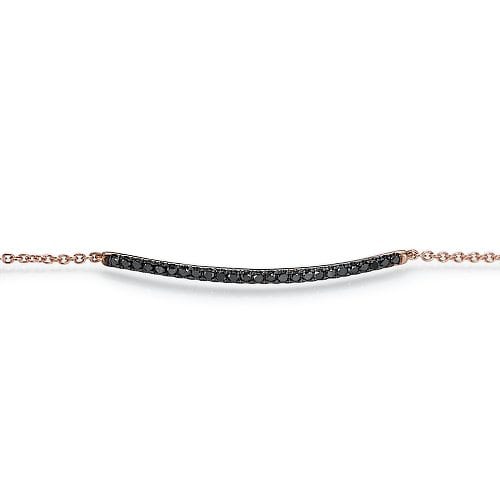 LUNA צמיד שורה יהלומים שחורים