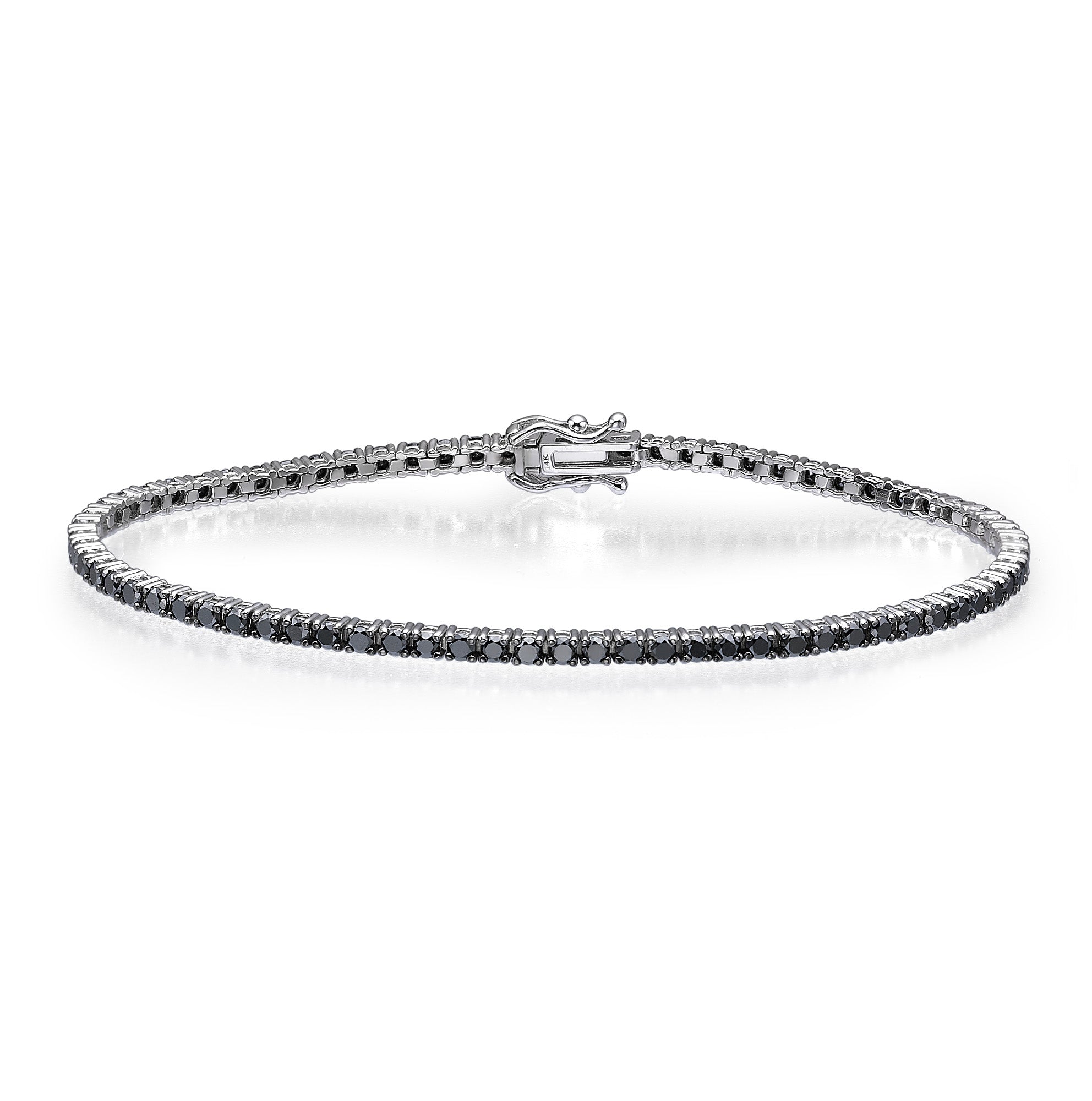 צמיד טניס יהלומים שחורים  DONA