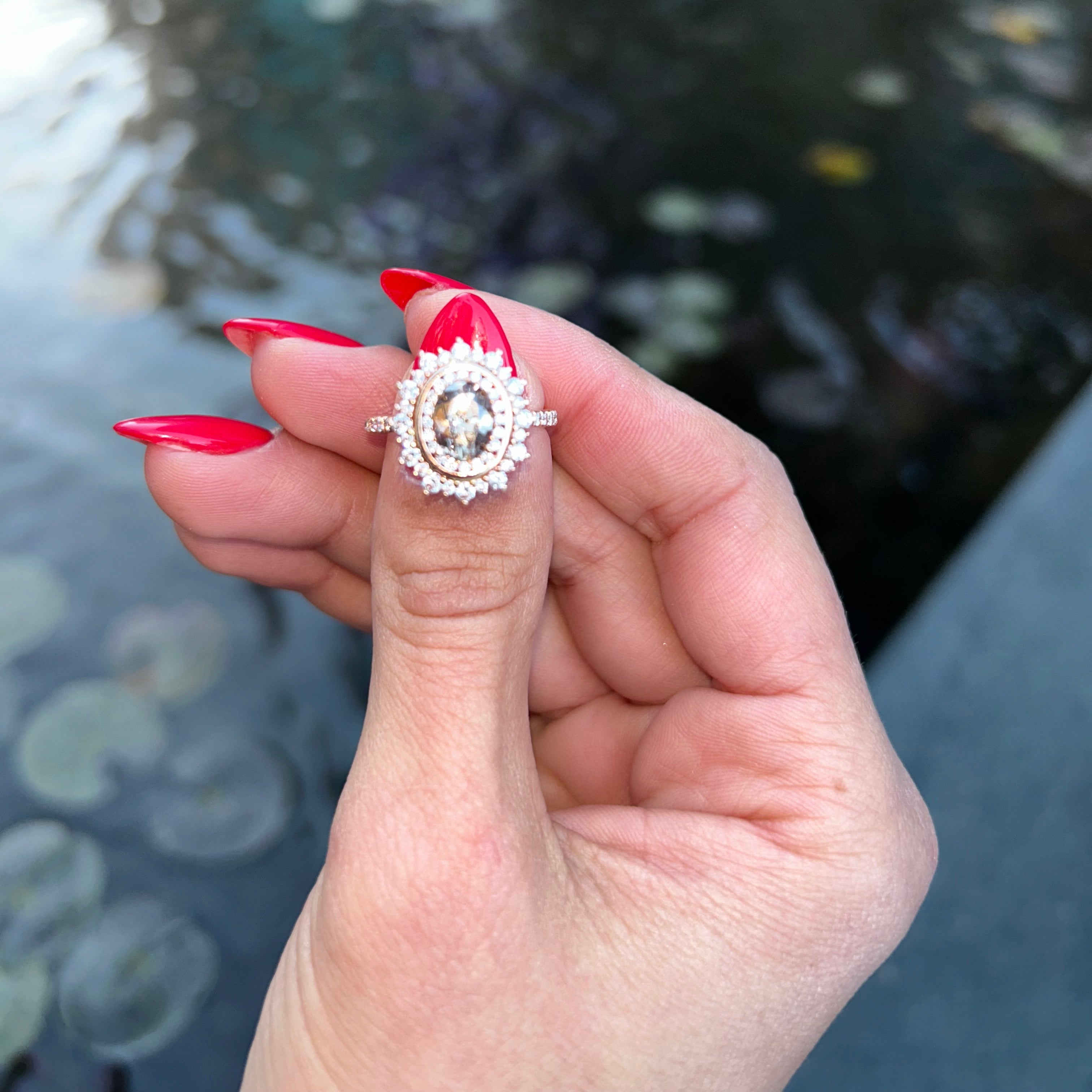 טבעת יהלום FANCY BROWN טבעי דגם "MIKA"