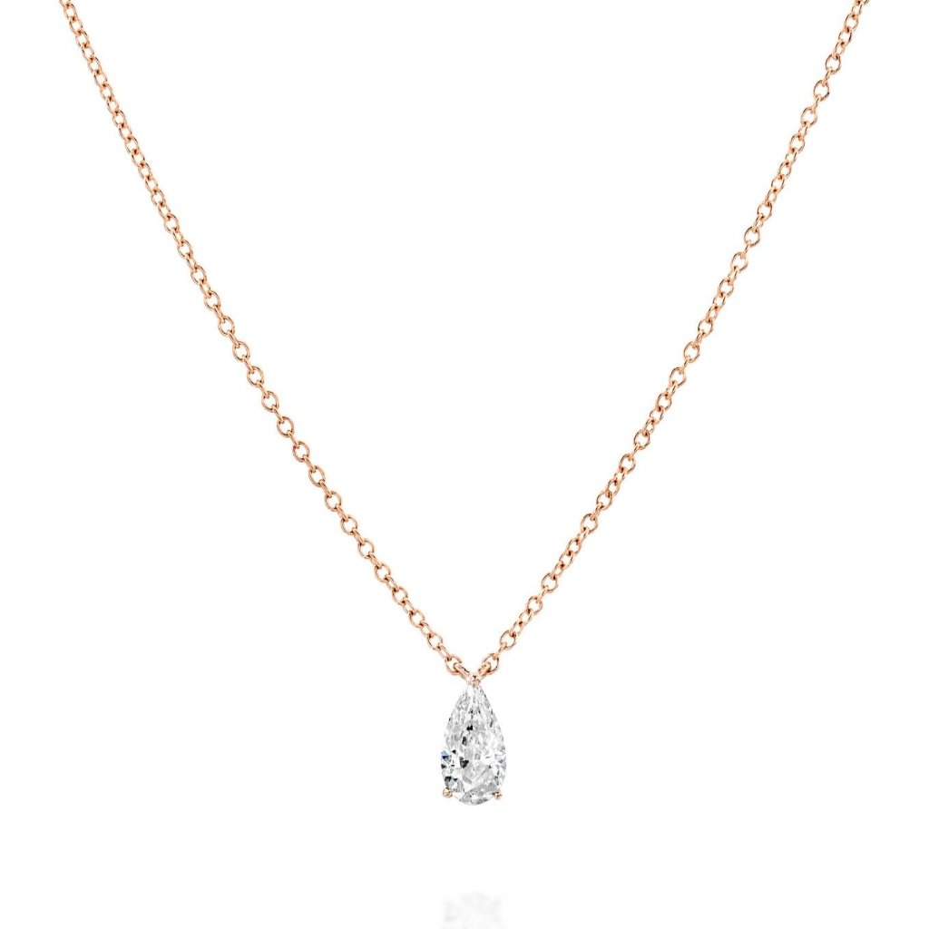 KYLIE תליון יהלום בחיתוך טיפה 1 קראט