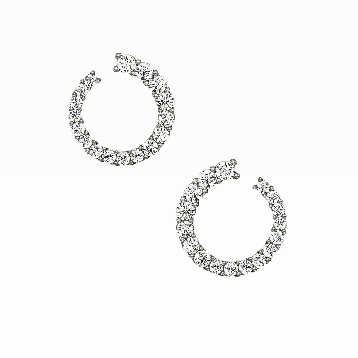 עגילי יהלומים חישוק פתוח ODAYA