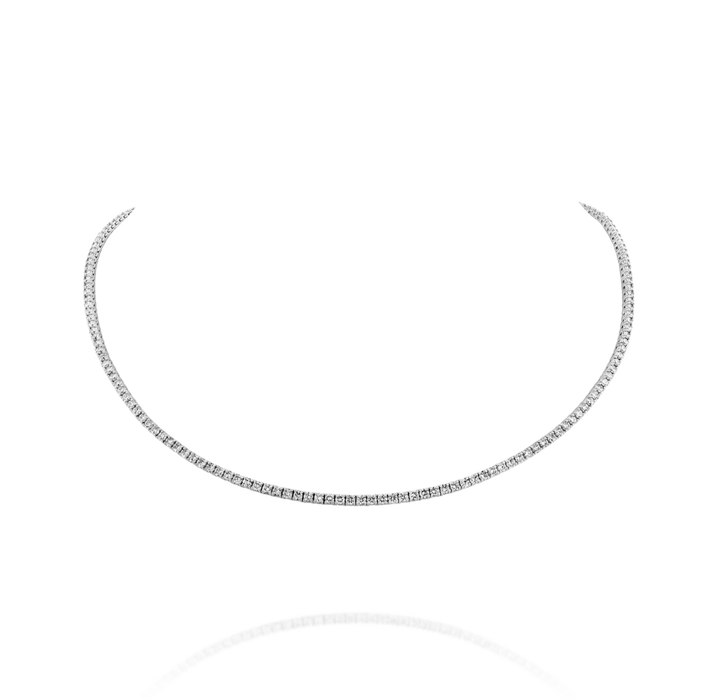 ROSE קולייר טניס יהלומים בחיתוך עגול  8 קראט קלאסי