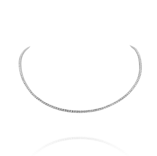 ROSE קולייר טניס יהלומים בחיתוך עגול  10 קראט קלאסי