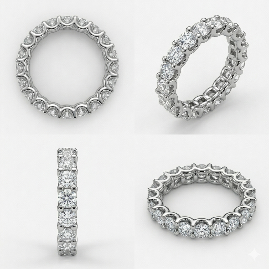 טבעת יהלומים אטרניטי 1 קראט