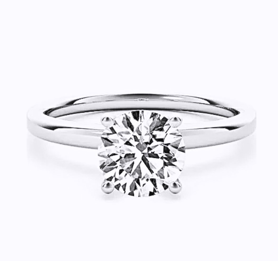 טבעת יהלום בחיתוך עגול סוליטר קלאסית 1.20 קראט KIM