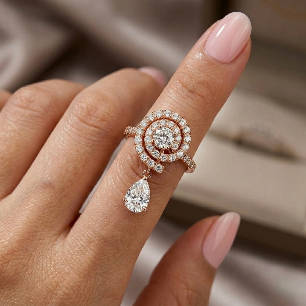 טבעת שבלול יהלומים SHILA