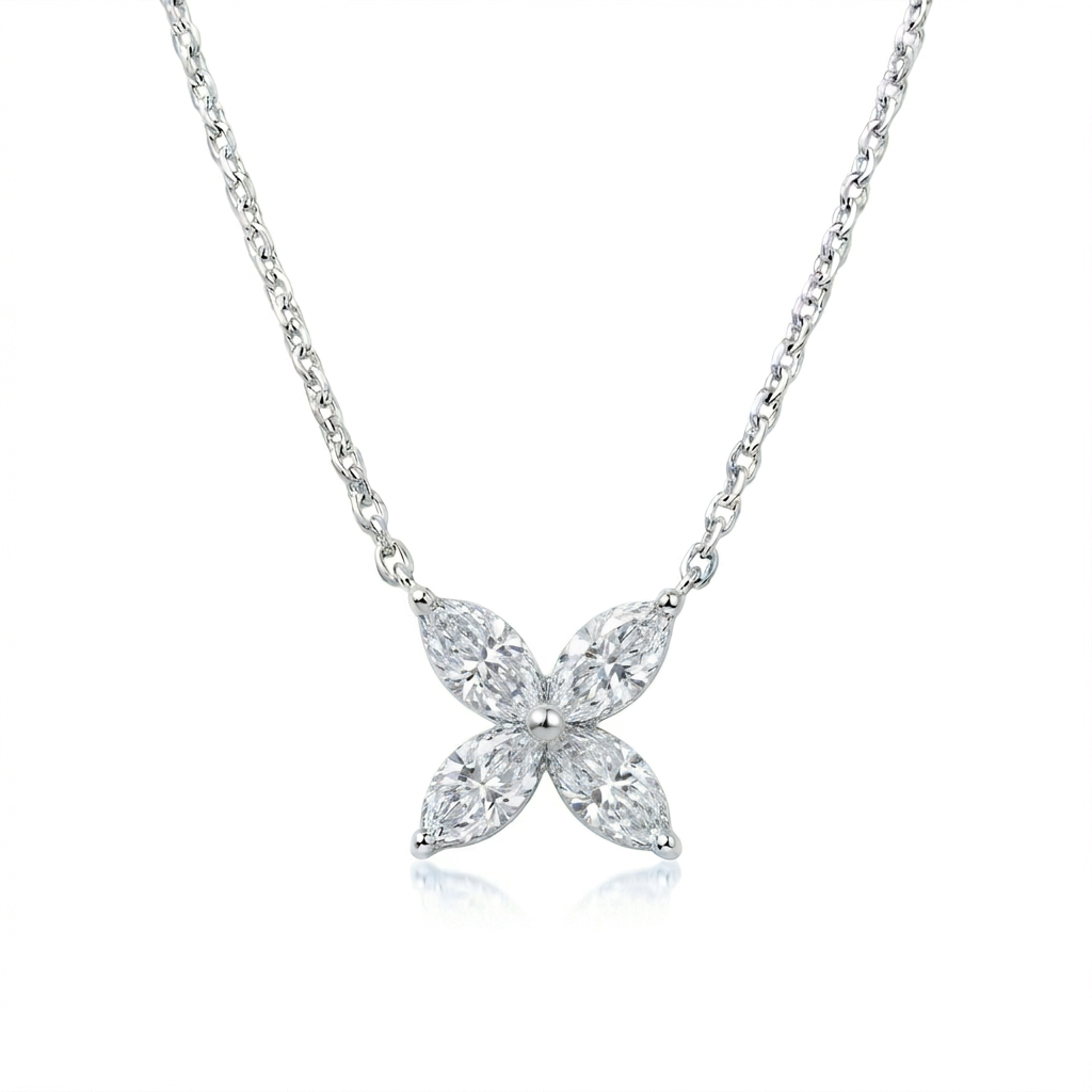 FLOWER S תליון מרקיזות יהלומי מעבדה