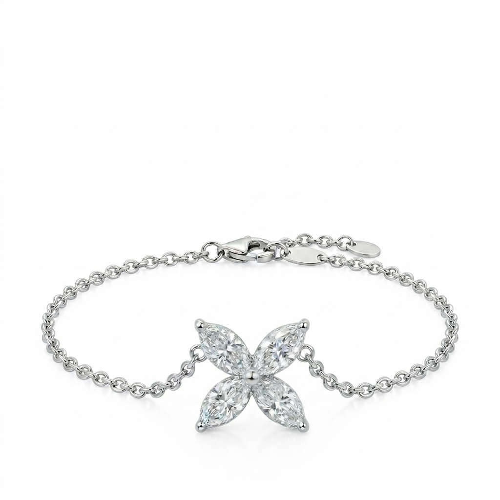 FLOWER צמיד מרקיזות יהלומי מעבדה