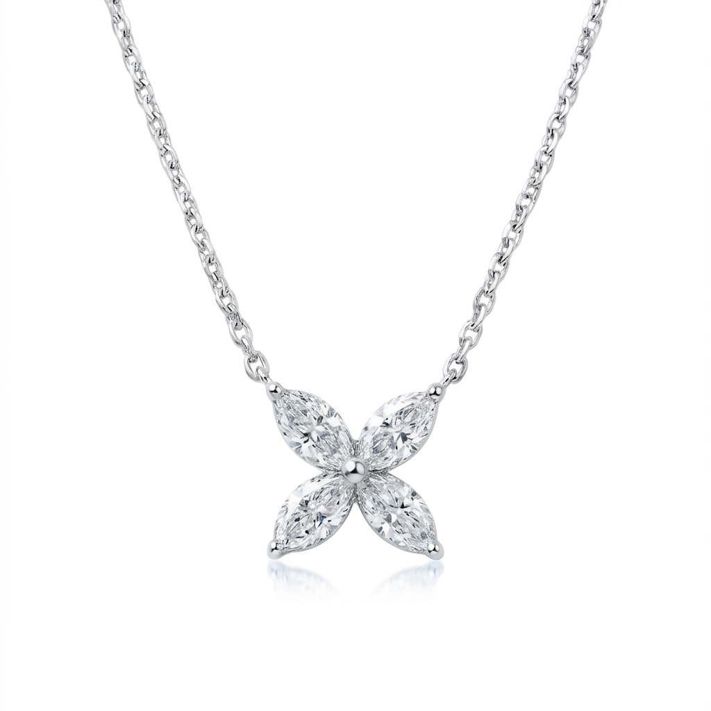 FLOWER S תליון מרקיזות יהלומי מעבדה