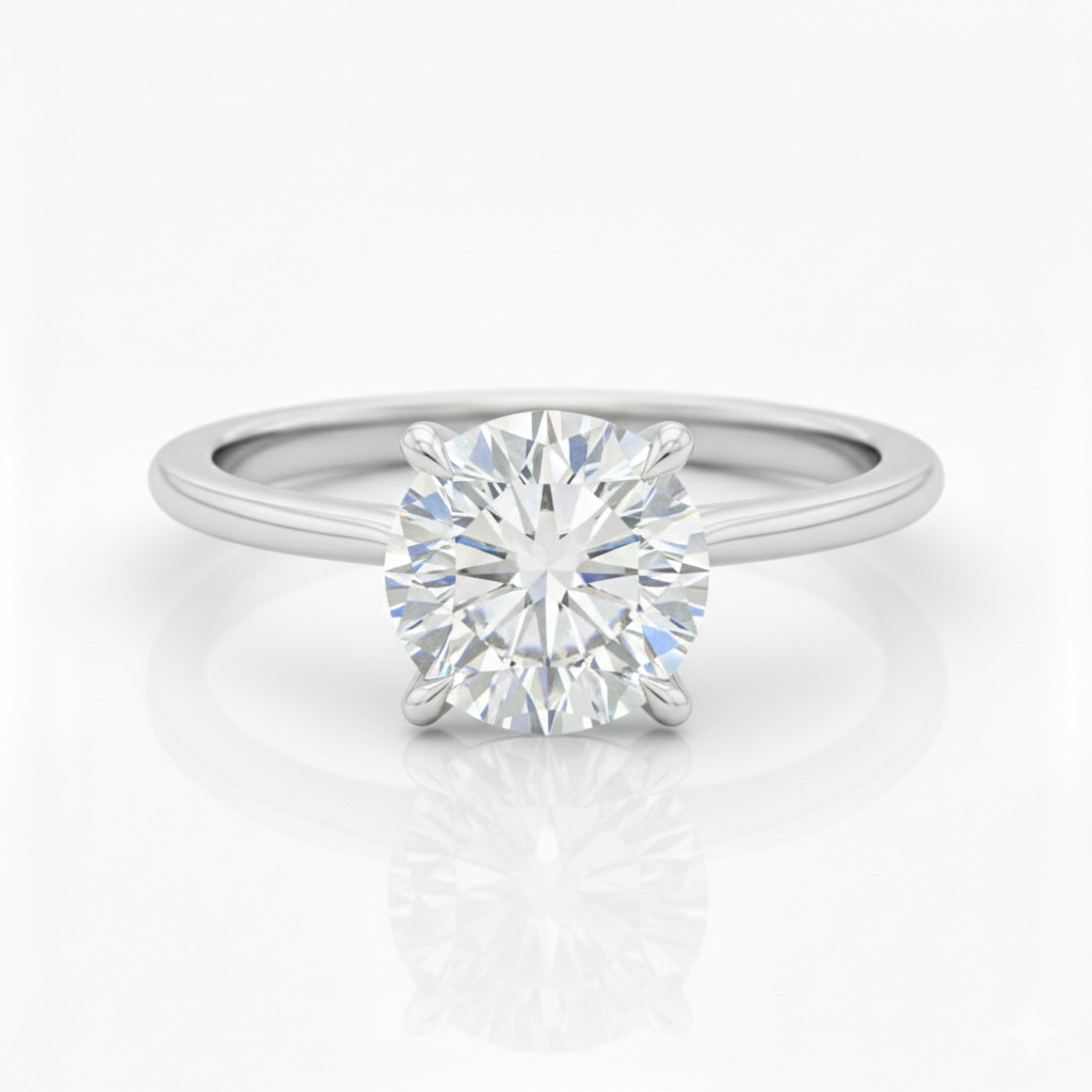 טבעת יהלום בחיתוך עגול סוליטר קלאסית 1.20 קראט LORI