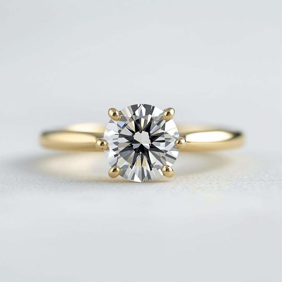 טבעת יהלום IGI 1 קראט מעבדה בחיתוך עגול סוליטר קלאסית מחיר סופי 2800 ₪    DEMI