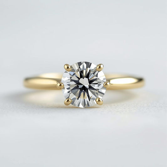 טבעת יהלום IGI 1 קראט מעבדה בחיתוך עגול סוליטר קלאסית מחיר סופי 2800 ₪    DEMI