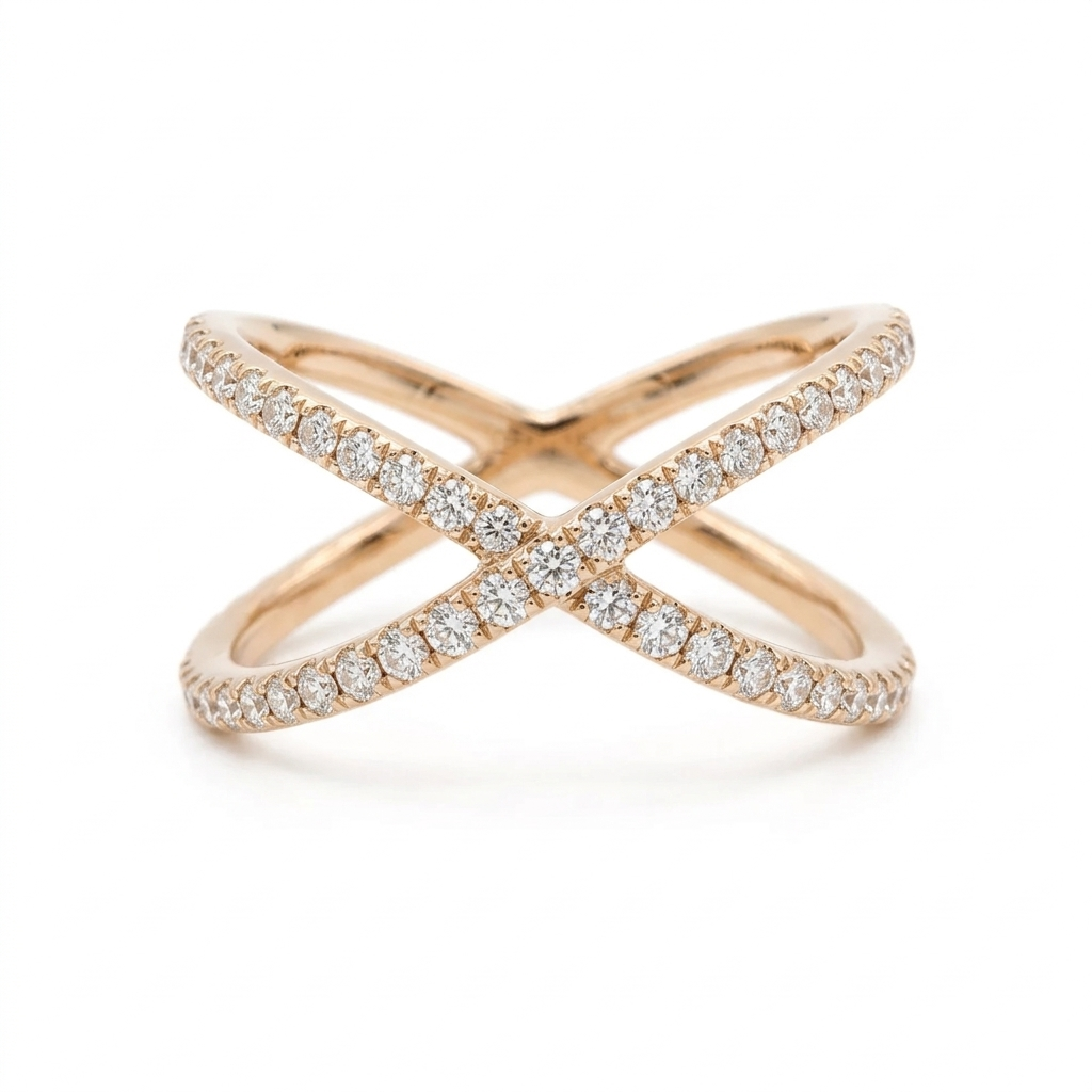 טבעת יהלומים איקס DARIA