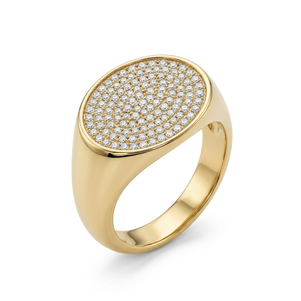 טבעת חותם יהלומים SHERY