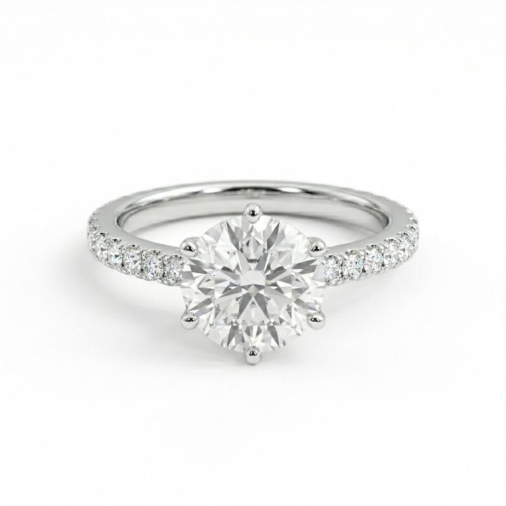 טבעת יהלום בחיתוך עגול סוליטר קלאסית 1.20 קראט LORI