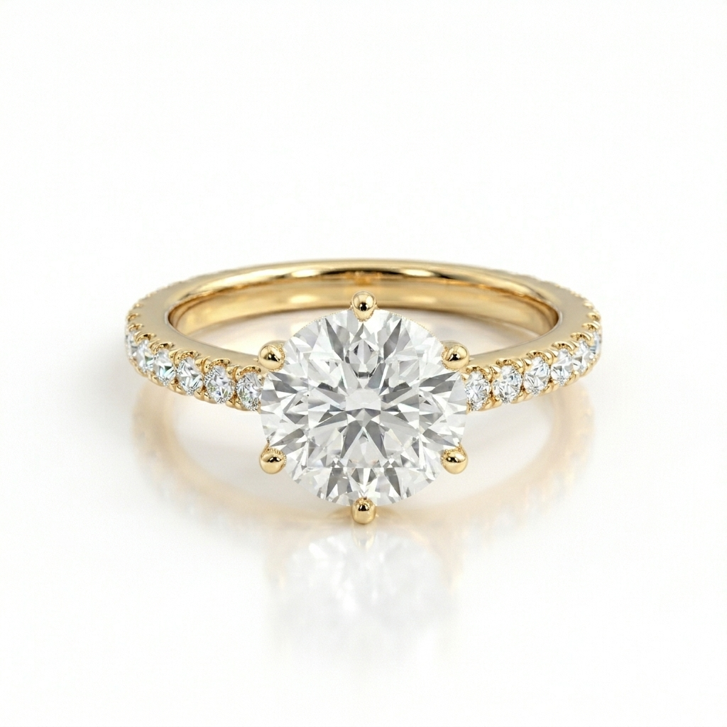 טבעת יהלום בחיתוך עגול סוליטר קלאסית 1.20 קראט LORI