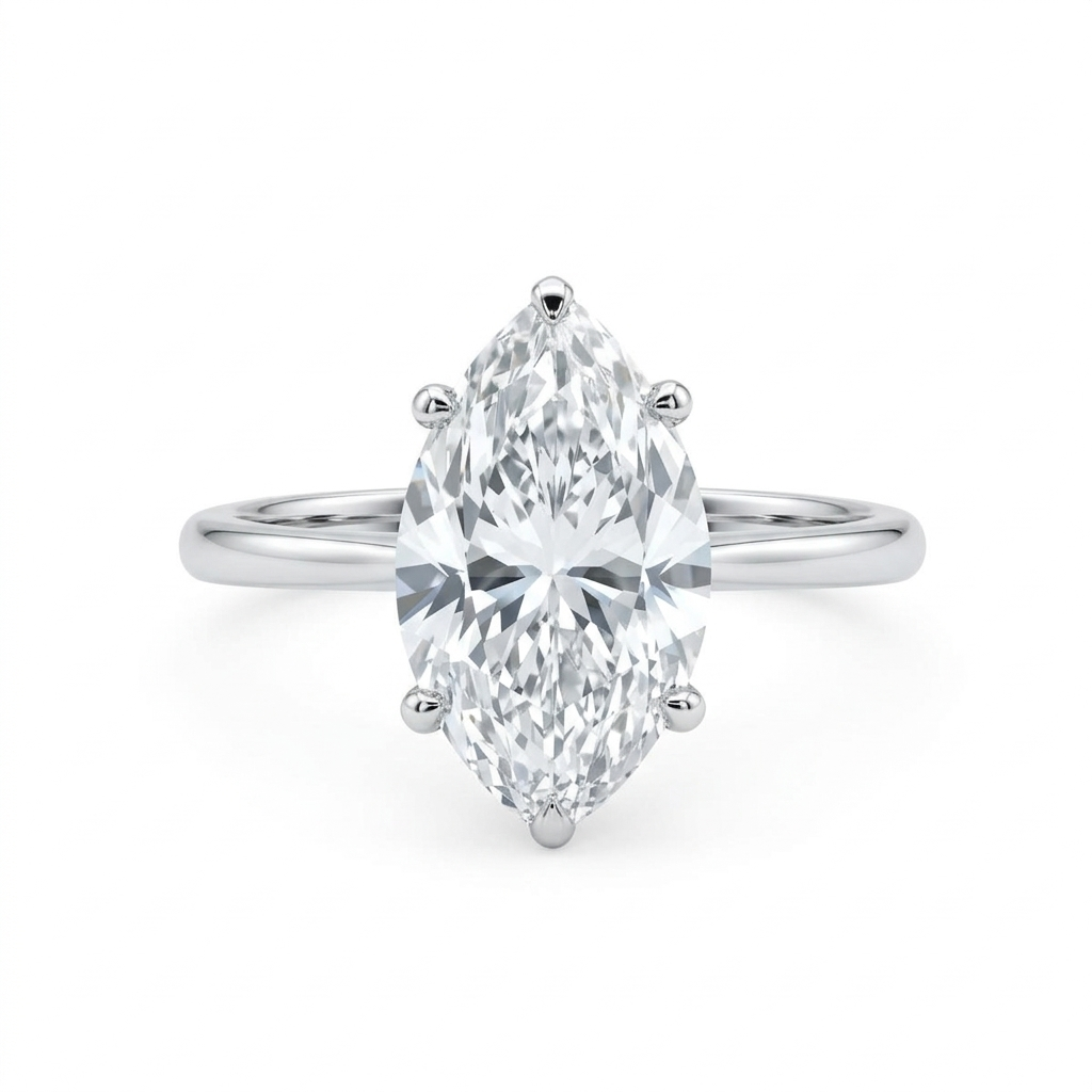 AMIT טבעת יהלום בחיתוך מרקיזה 1  קראט