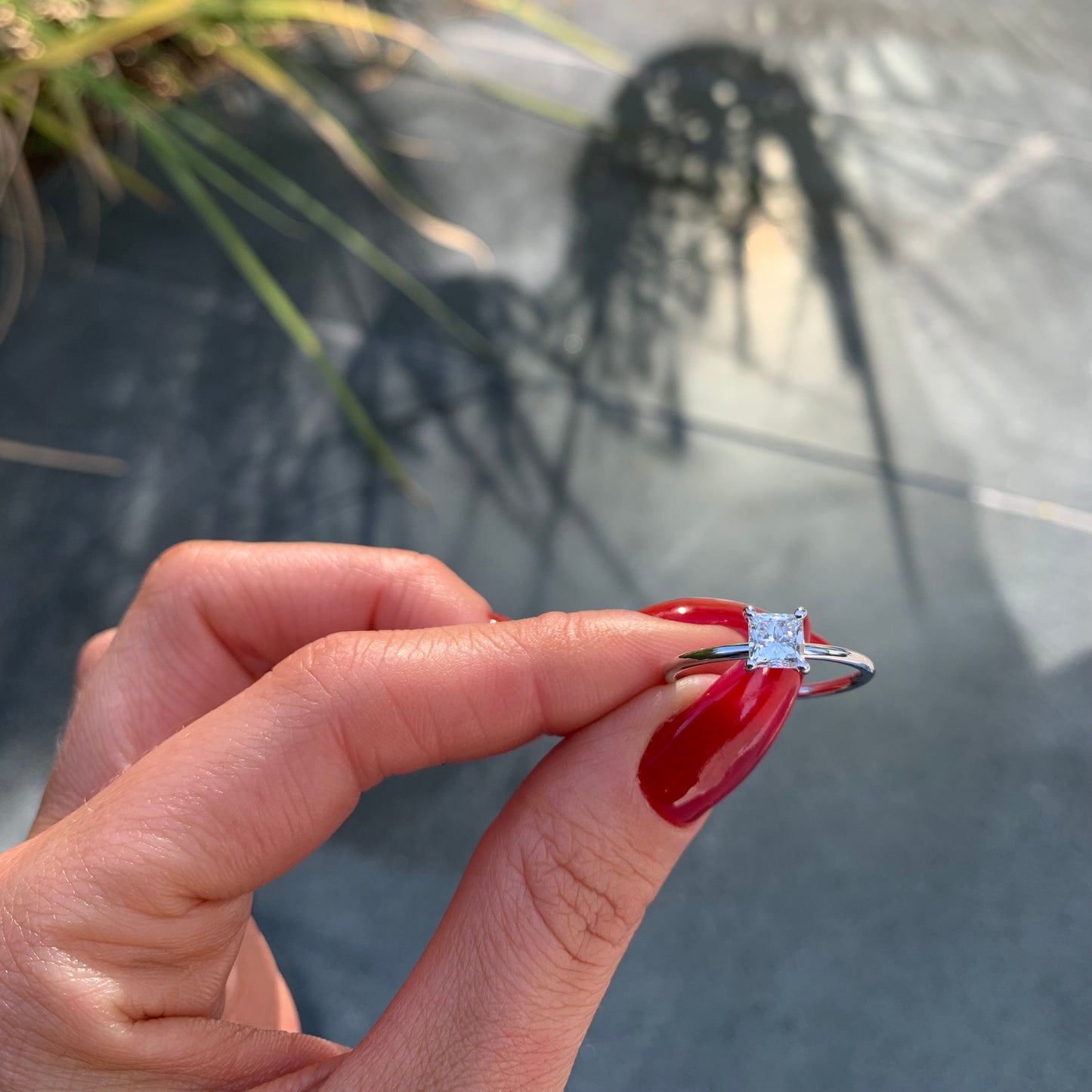 טבעת יהלום בחיתוך פרינסס קלאסית 0.80 קראט NOA