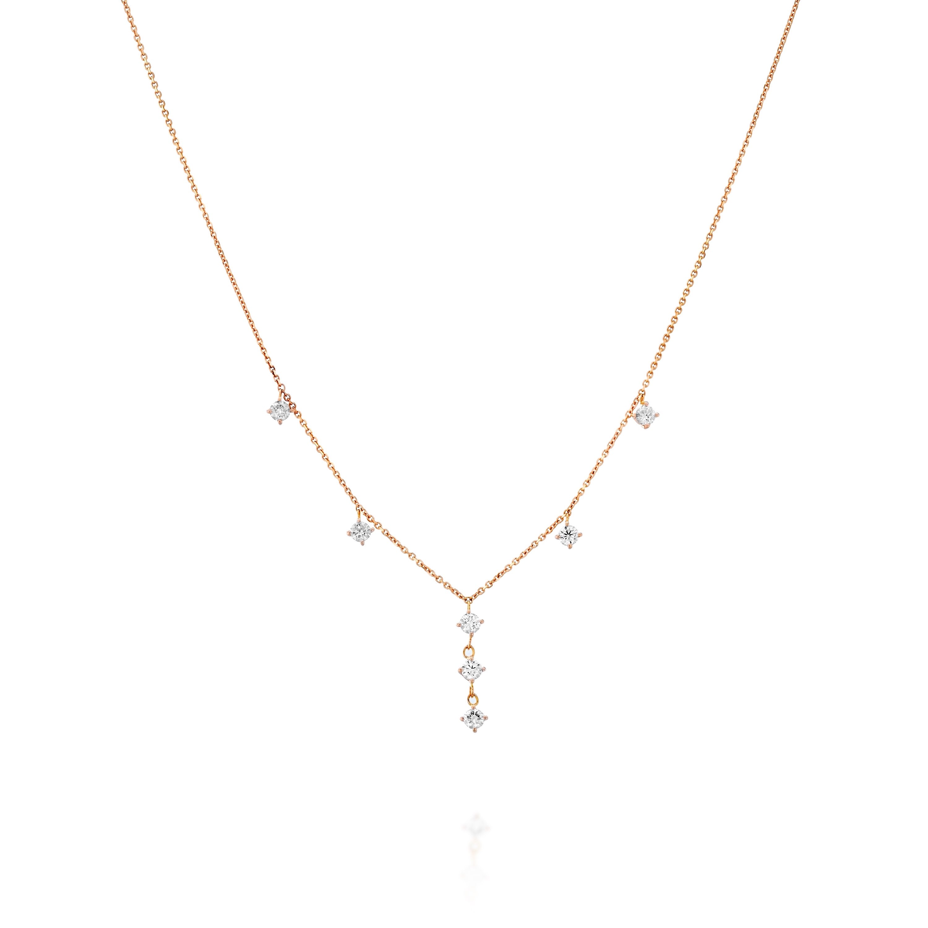 LIZ שרשרת יהלומים עגולים