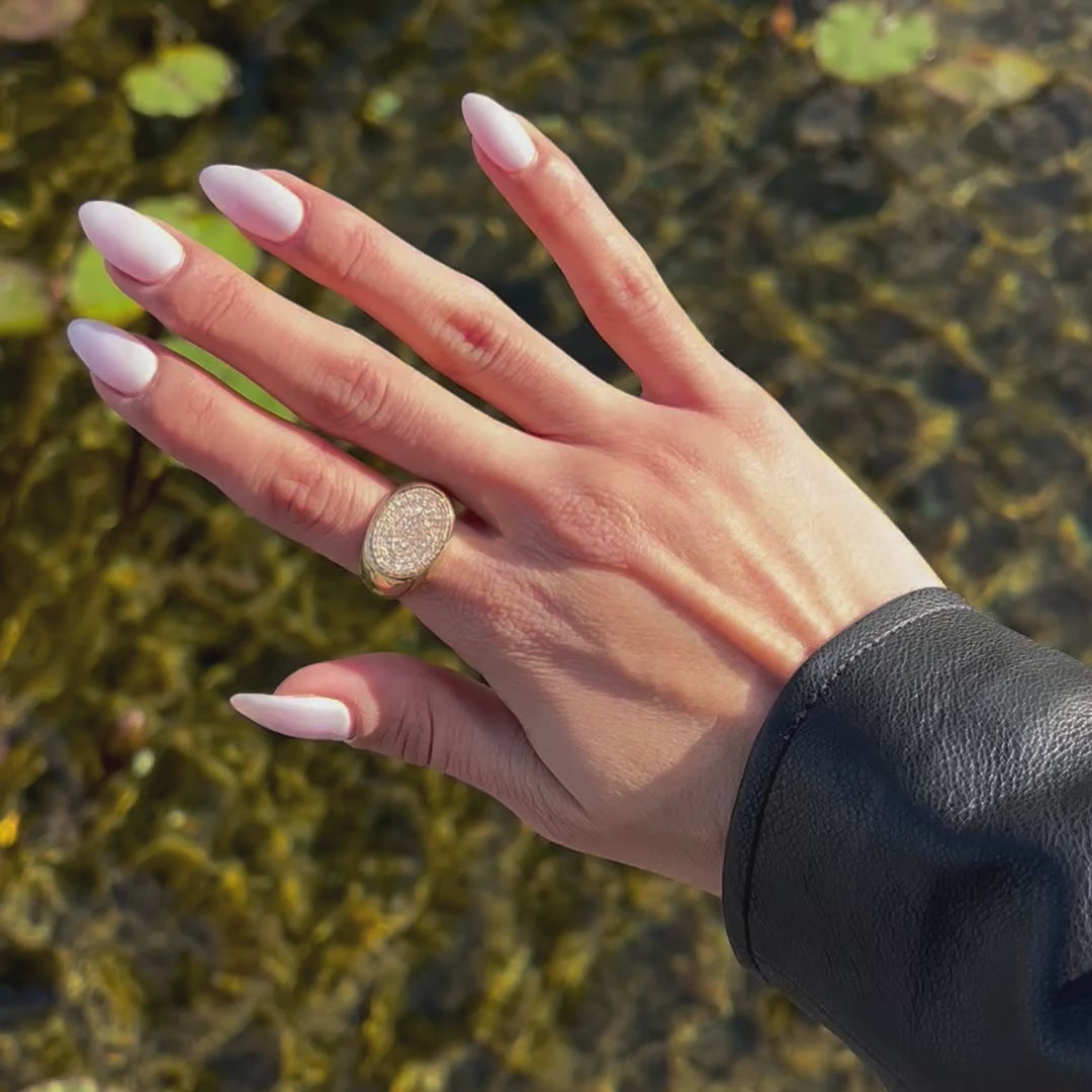 טבעת חותם יהלומים SHERY