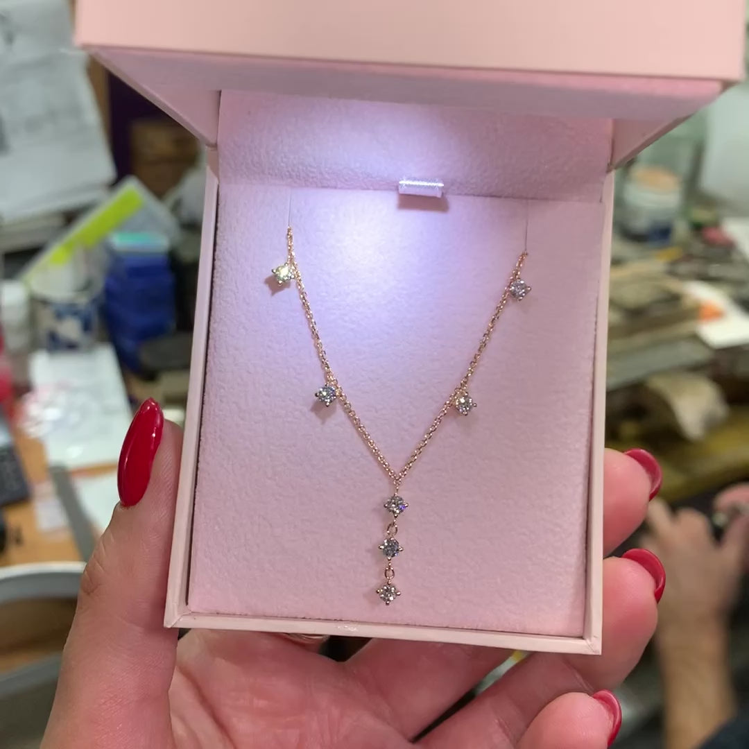 LIZ שרשרת יהלומים עגולים