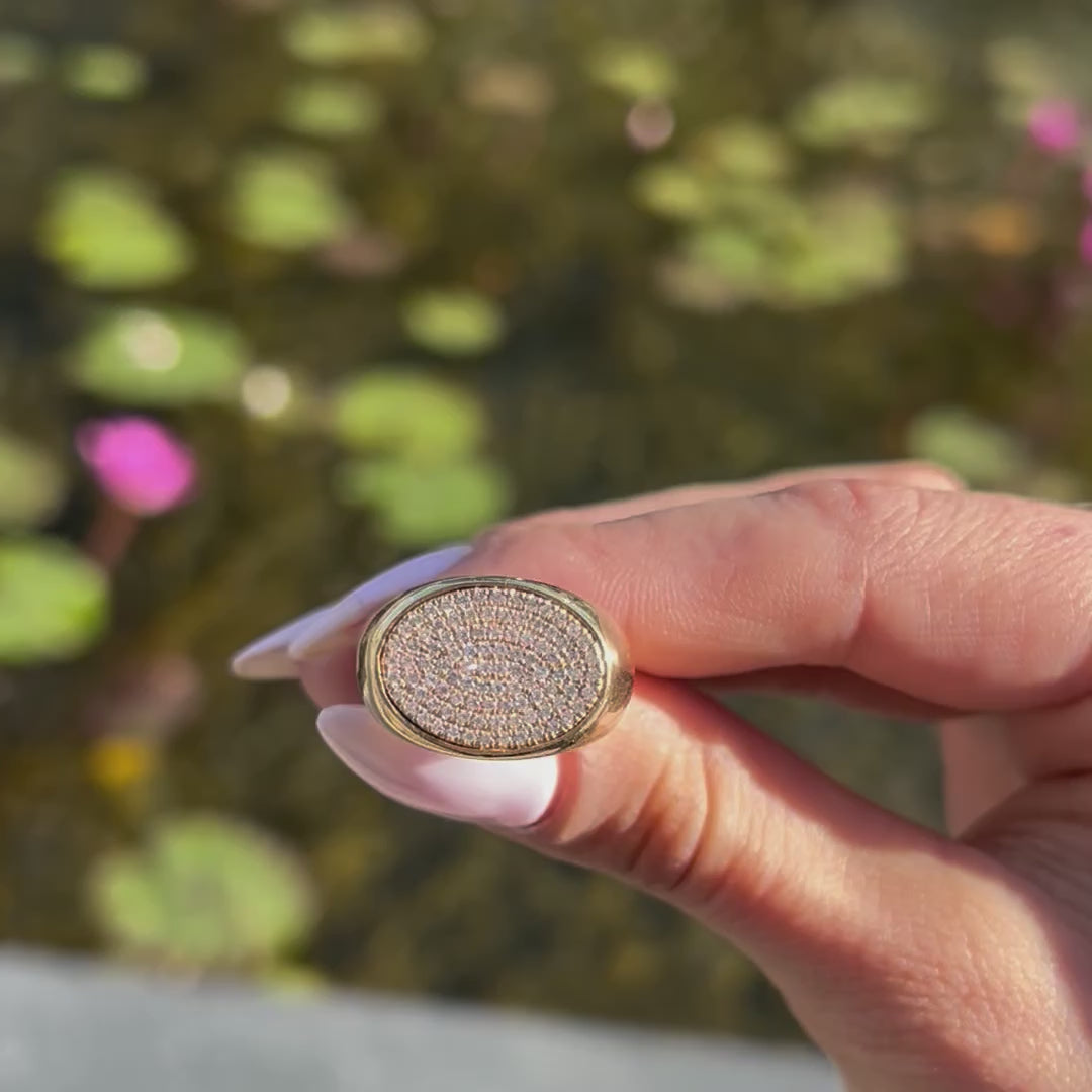 טבעת חותם יהלומים SHERY