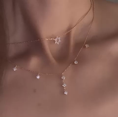 LIZ שרשרת יהלומים עגולים