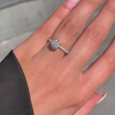 טבעת יהלום בחיתוך עגול סוליטר קלאסית 1.20 קראט LORI