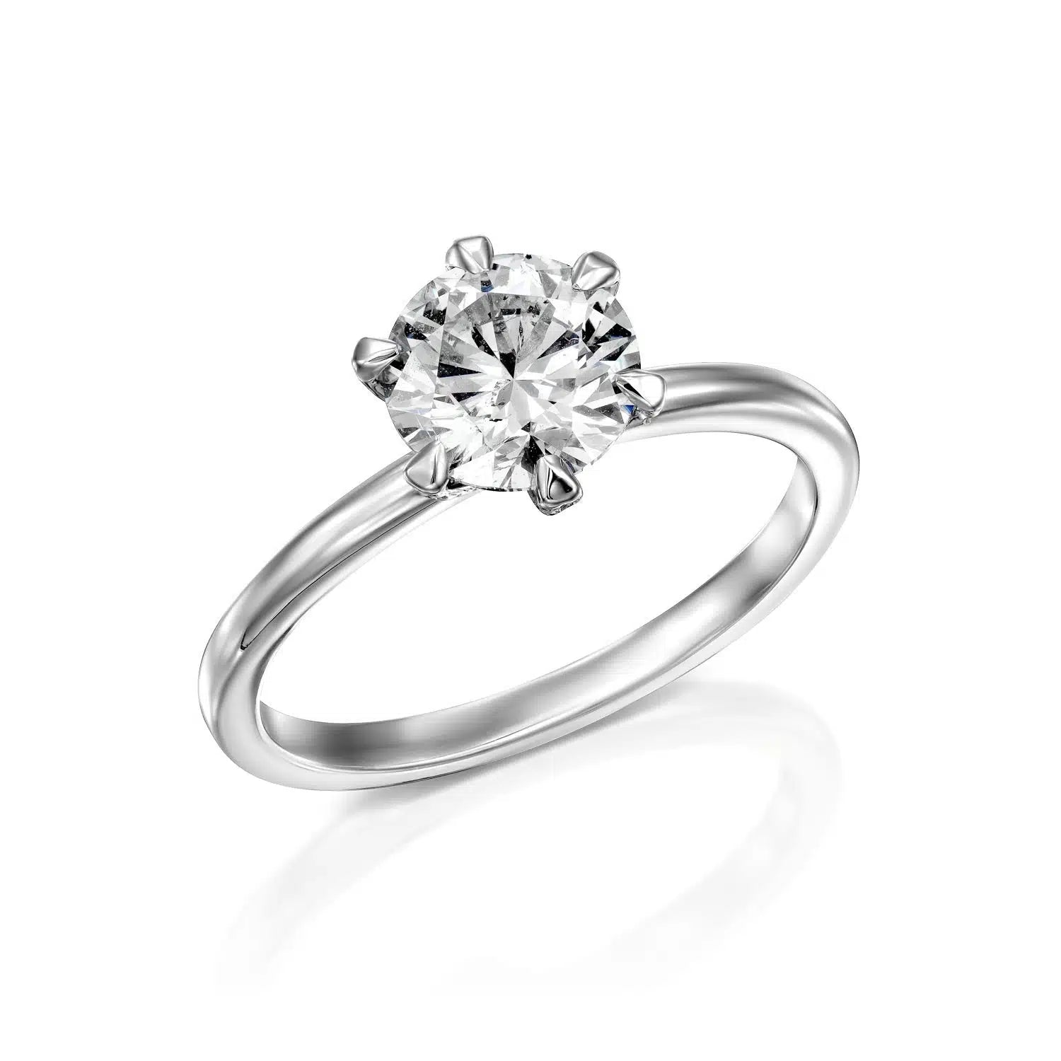 טבעת יהלום IGI 1 קראט מעבדה בחיתוך עגול סוליטר קלאסית מחיר סופי 2800 ₪    DEMI